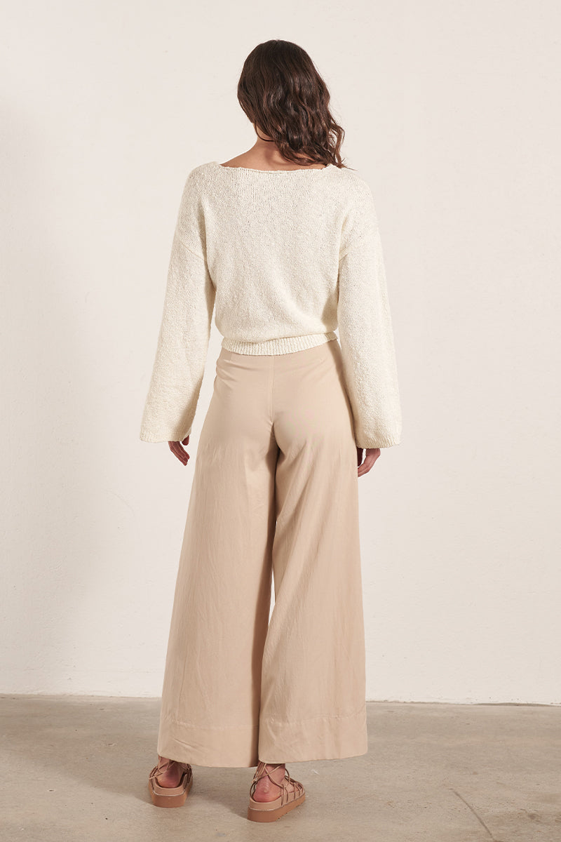 Mon Renn women's Clothing Sydney Cove Knit Jumper White