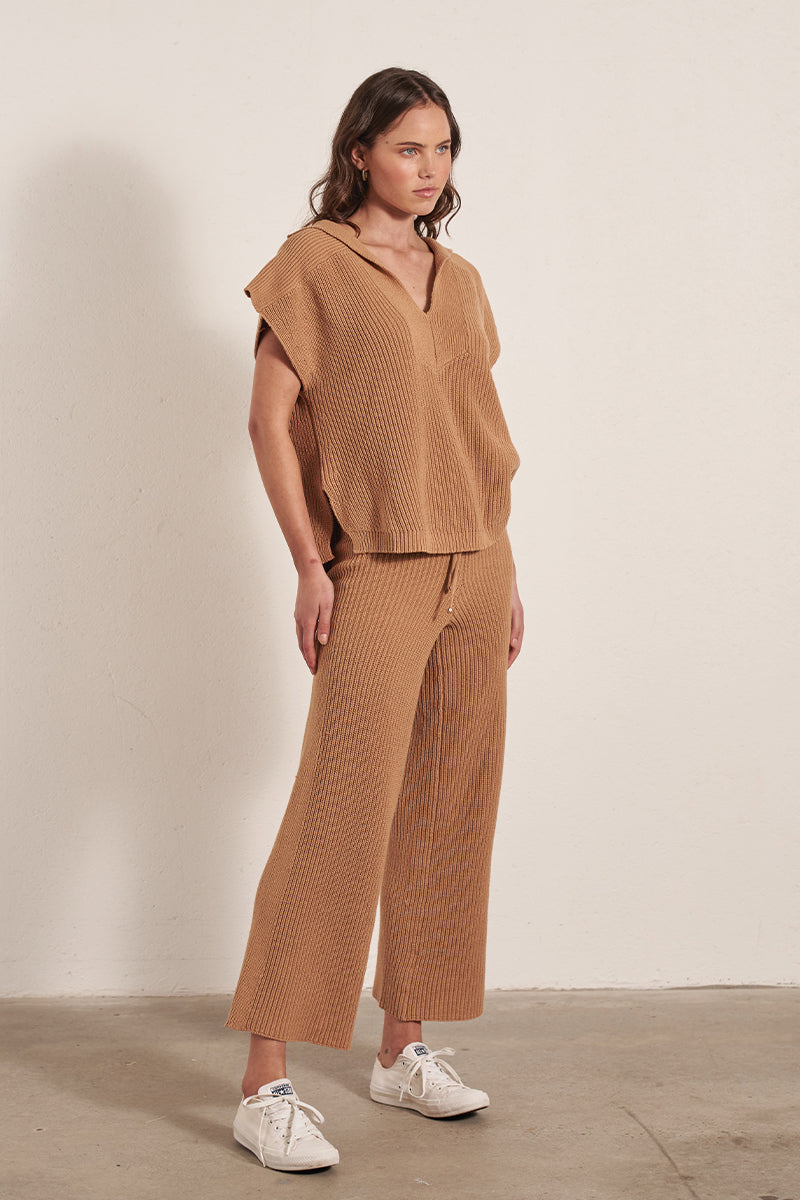 Mon Renn women's Clothing Sydney Lennon Knit Pant Brown