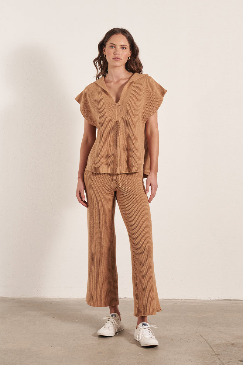 Mon Renn women's Clothing Sydney Lennon Knit Pant Brown