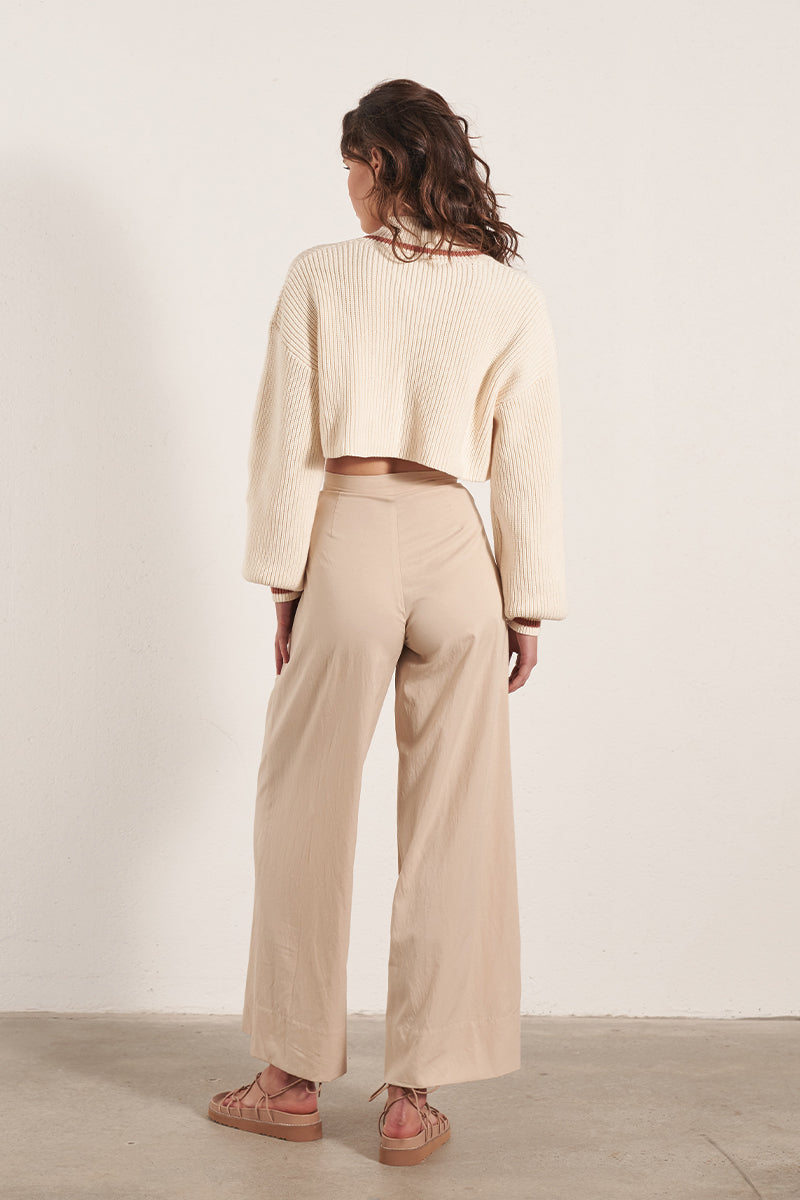 Mon Renn women's Clothing Sydney Pacific knit cardigan cream