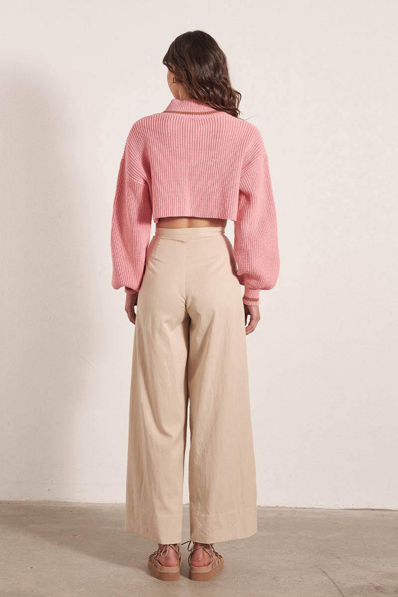 Mon Renn women's Clothing Sydney Pacific Knit Cardigan Pink