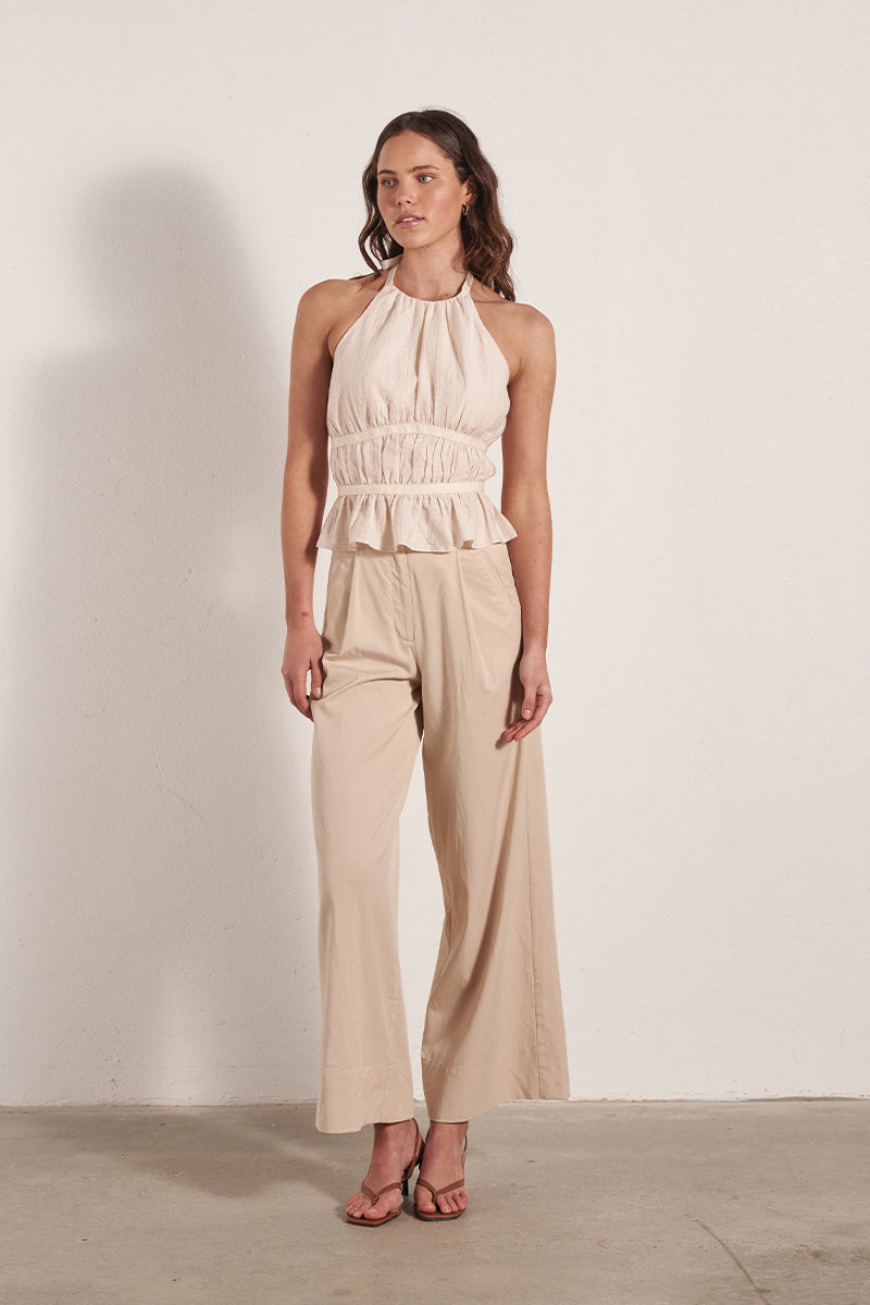 Mon Renn women's Clothing Sydney Riviera Pant Beige