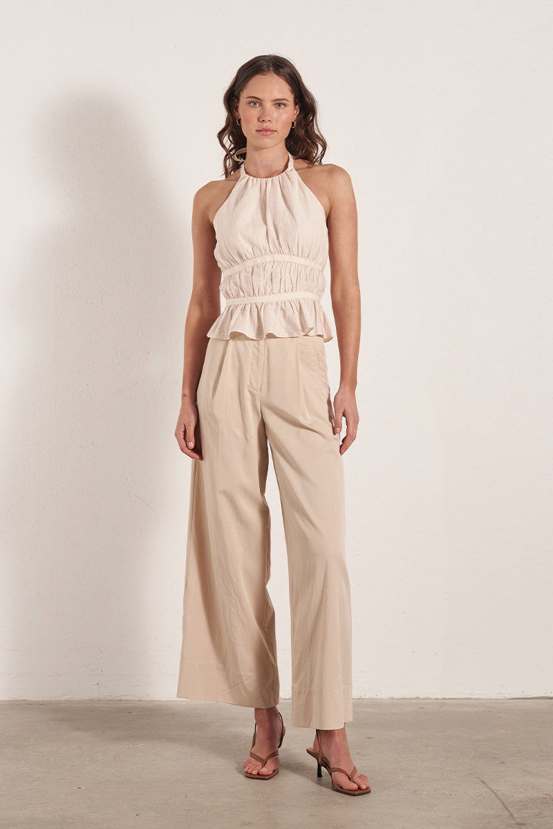 Mon Renn women's Clothing Sydney Riviera Pant Beige
