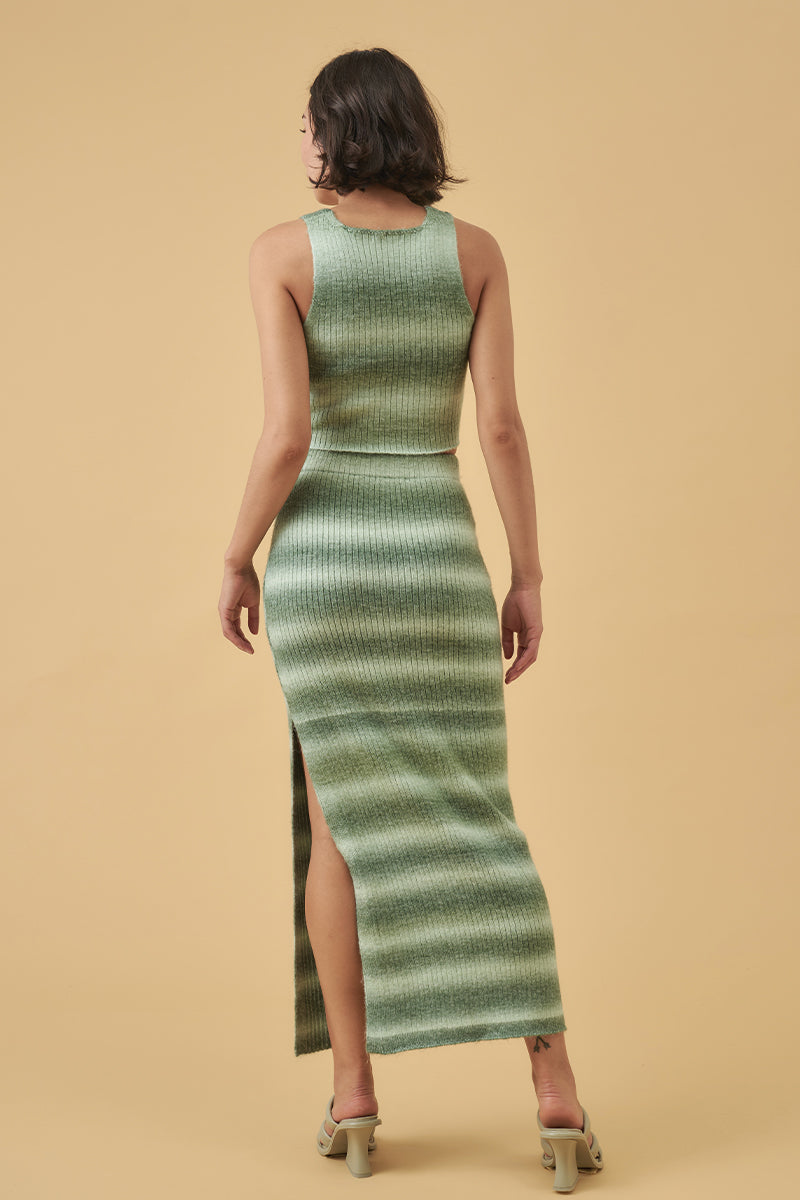 Mon Renn women's Clothing Sydney Aura Knit Skirt Sage