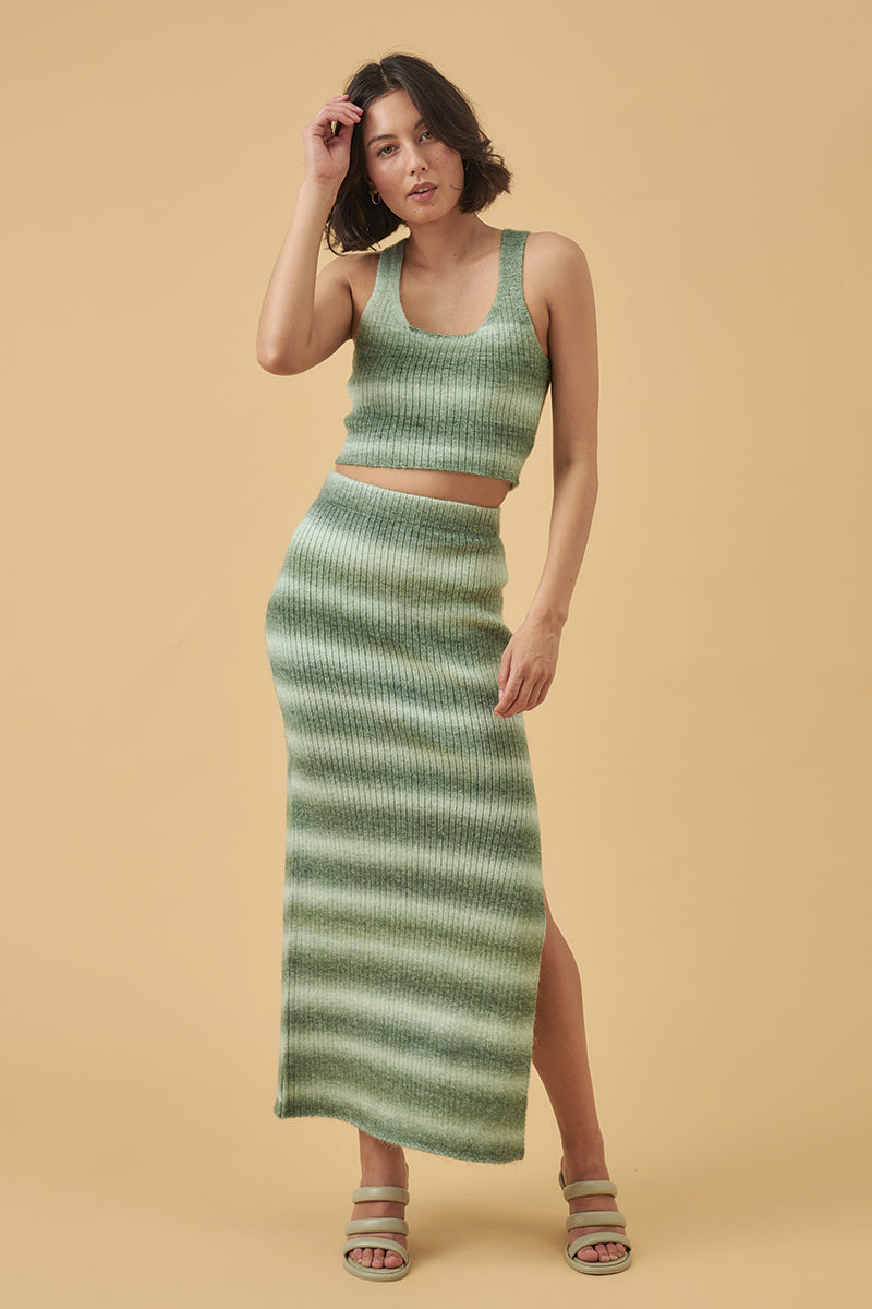 Mon Renn women's Clothing Sydney Aura knit Tank Sage