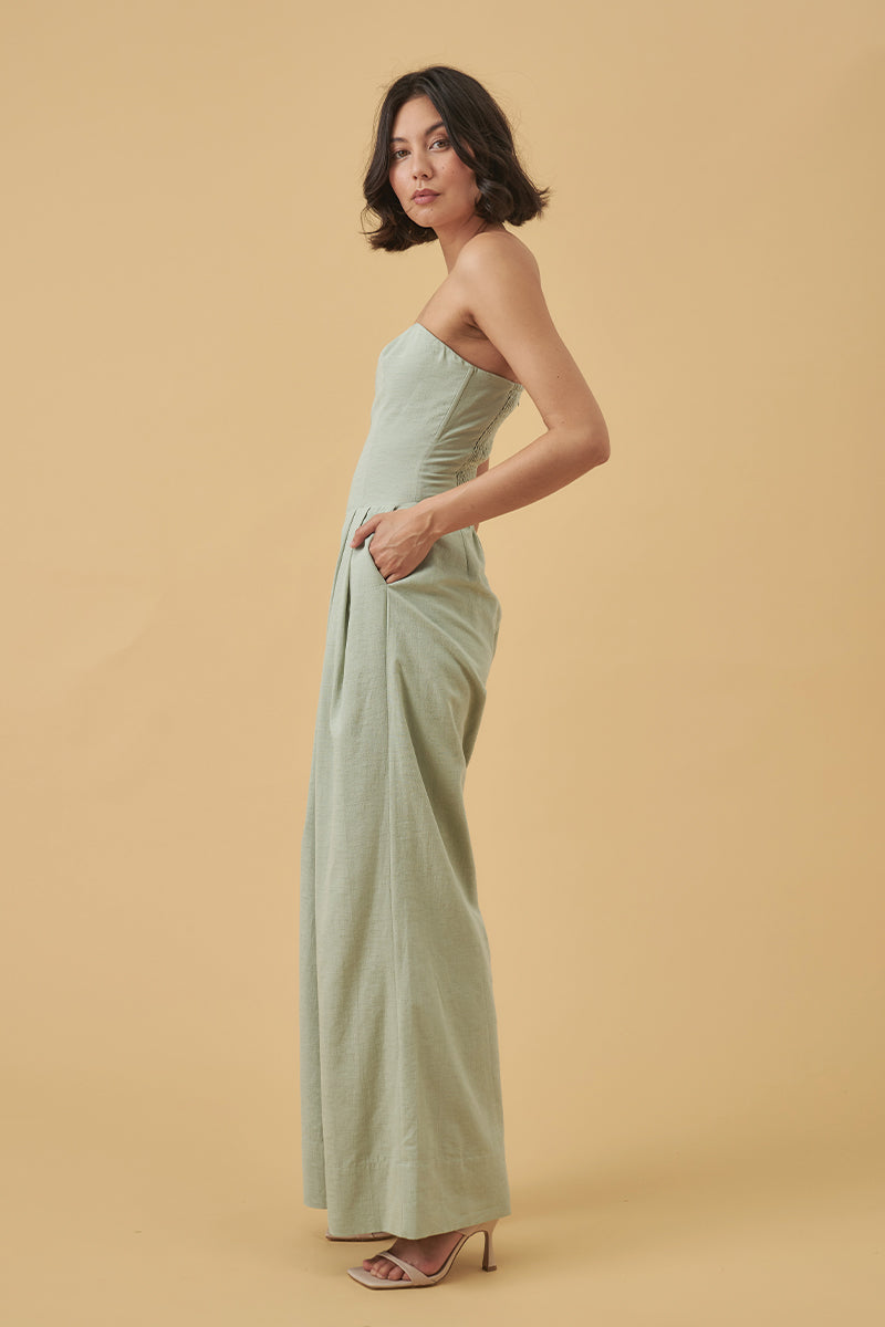 Mon Renn women's Clothing Sydney Evoke Jumpsuit sage
