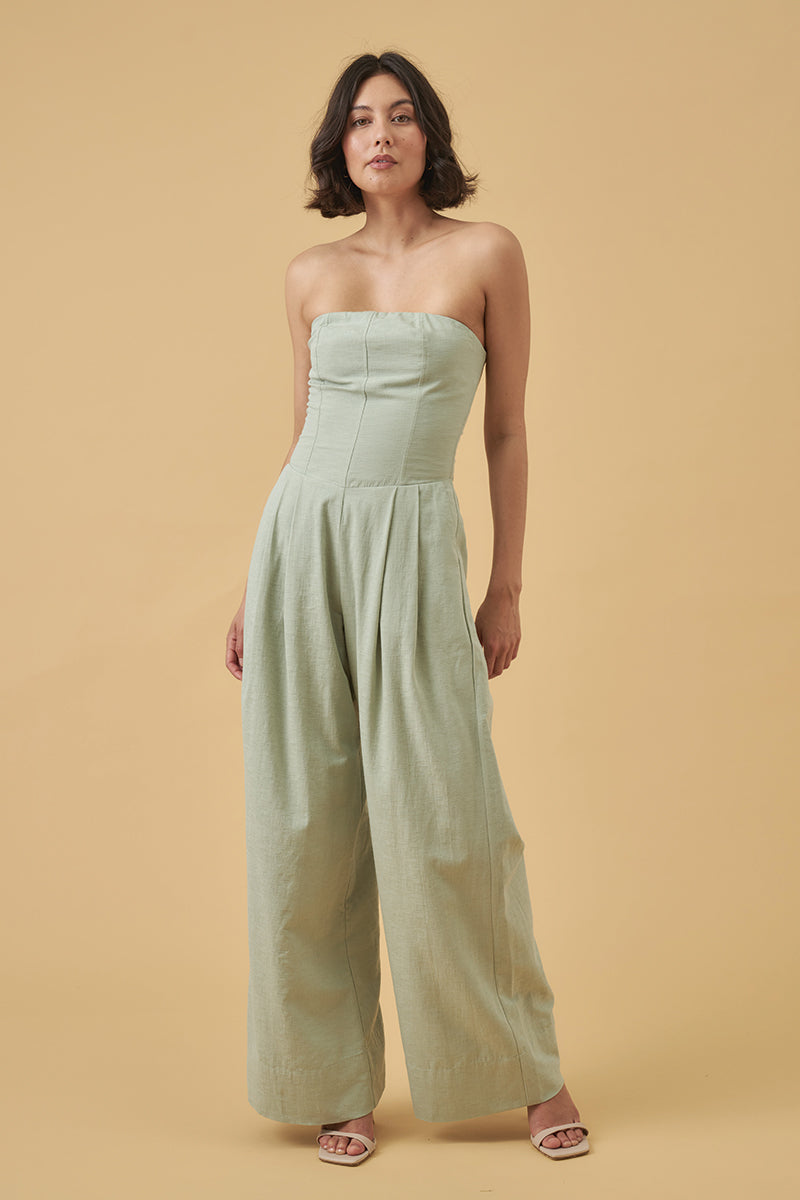 Mon Renn women's Clothing Sydney Evoke Jumpsuit sage