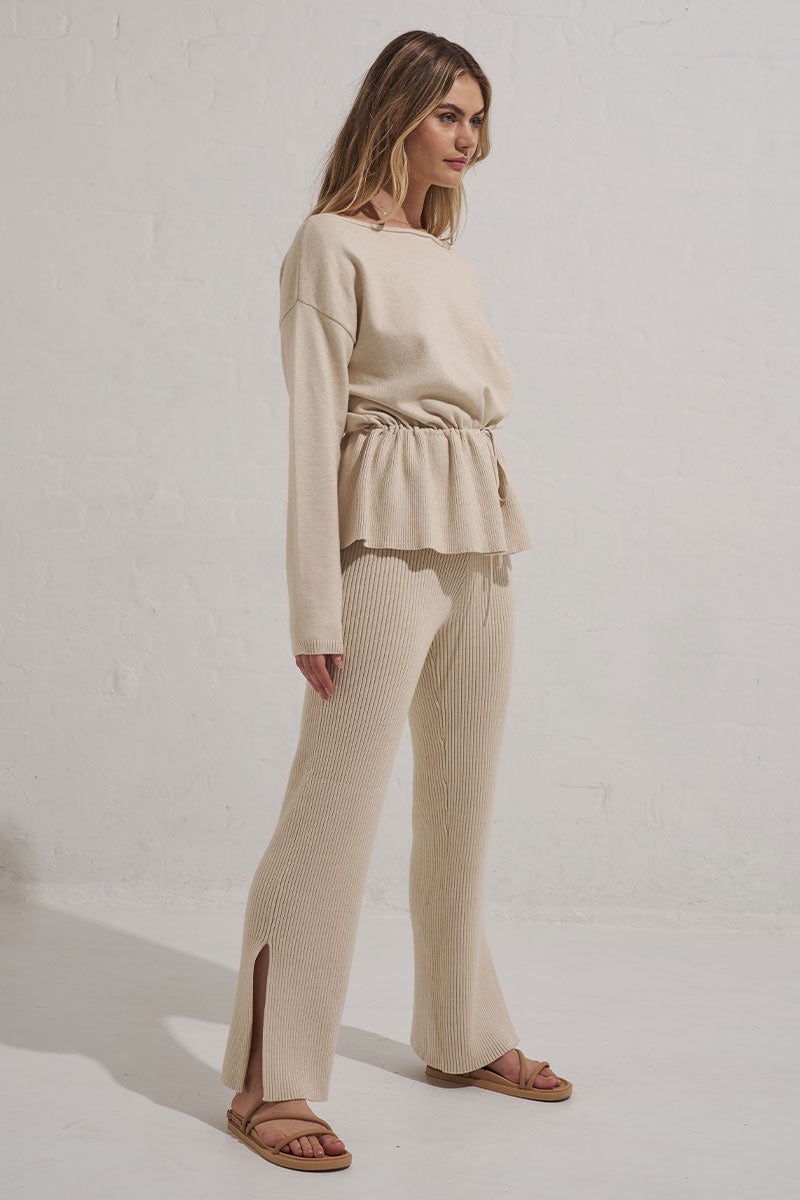 Mon Renn women's Clothing Sydney RYTHYM KNIT JUMPER BEIGE