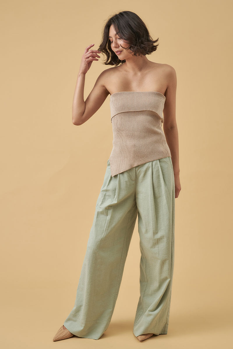 Mon Renn women's Clothing Sydney Thrive Knit Top Beige