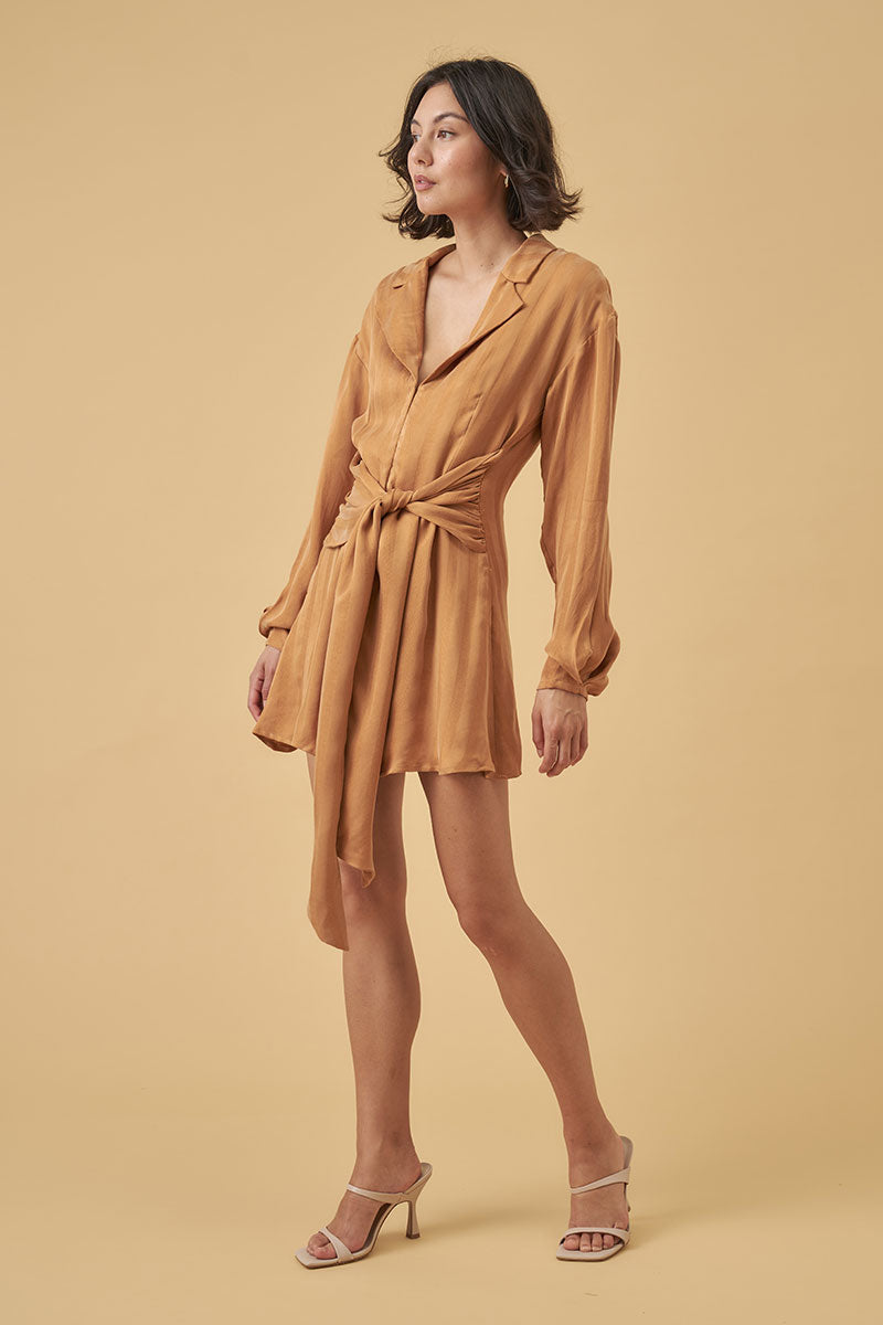Mon Renn women's Clothing Sydney Eternal Mini Dress Gold