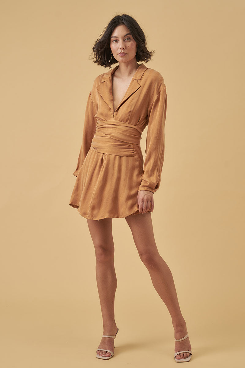 Mon Renn women's Clothing Sydney Eternal Mini Dress Gold