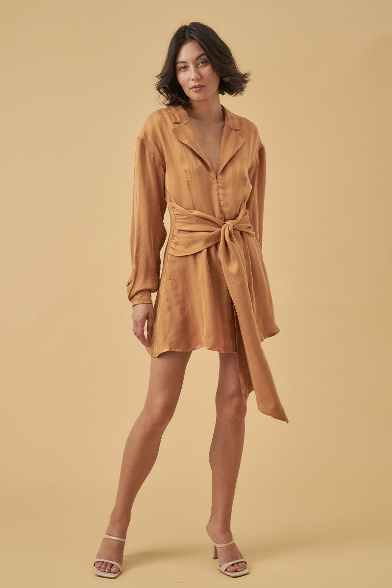 Mon Renn women's Clothing Sydney Eternal Mini Dress Gold
