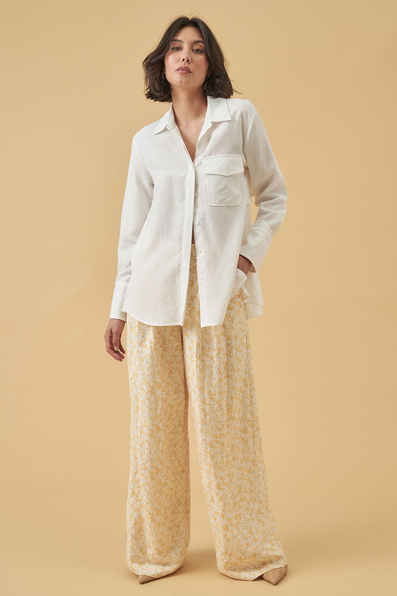 Mon Renn women's Clothing Sydney Rise Shirt White