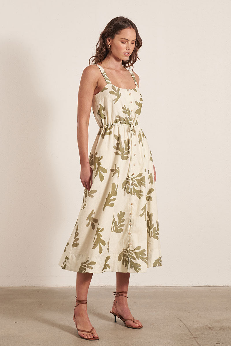 Mon Renn women's Clothing Sydney Cream Midi Dress