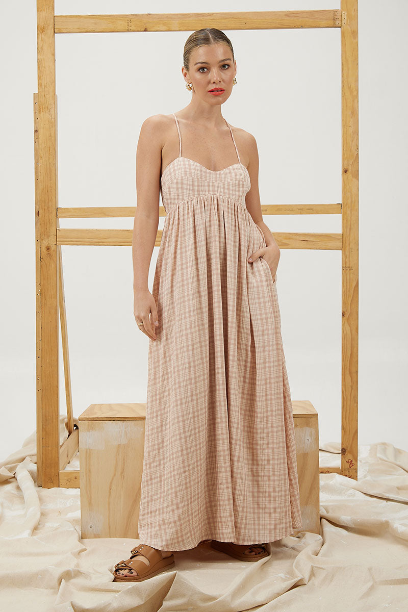 MON RENN LOLA MIDI DRESS