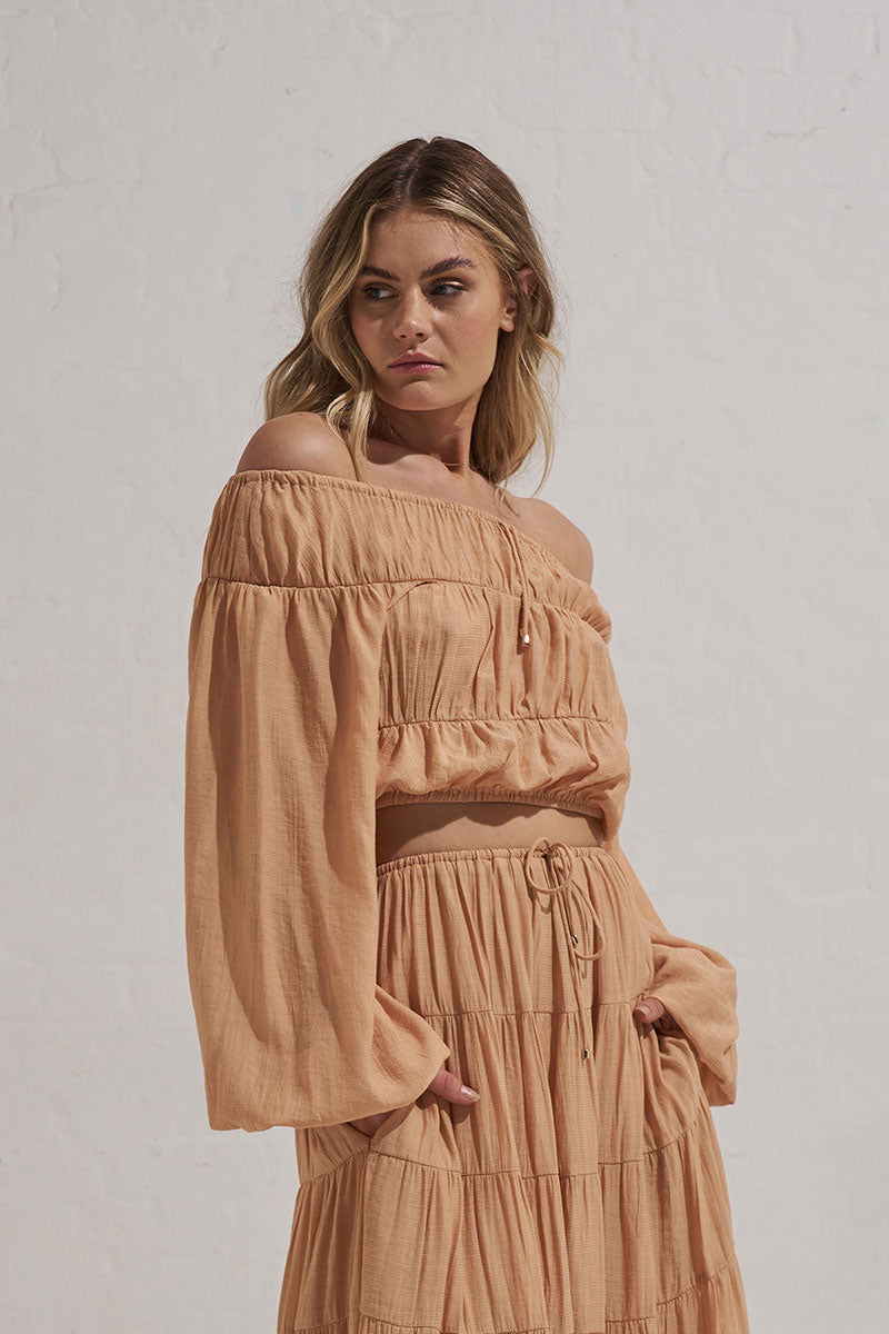 Monrenn Womens Clothing Sydney Sundown Top BeigeMonrenn Womens Clothing Sydney Sundown Top Beige