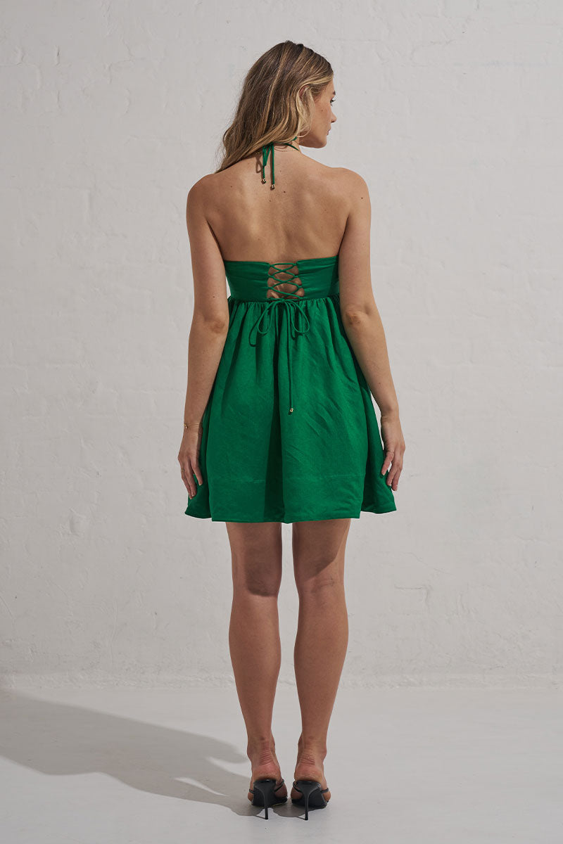 Monrenn Womens Clothing Sydney Willow Mini Dress Green