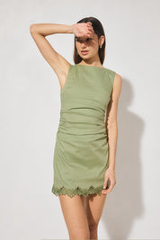FRAN MINI DRESS FERN GREEN
