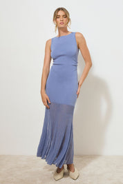 REFLECTION KNIT DRESS CORNFLOWER BLUE