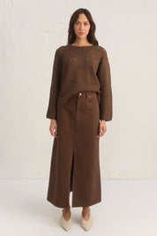 MYTH KNIT JUMPER COFFEE