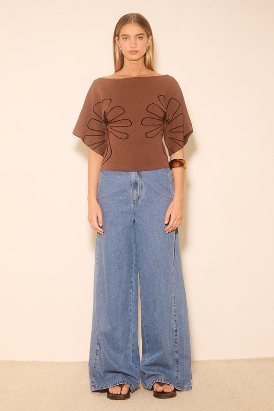 VENTURE KNIT TOP CACAO