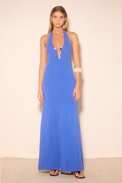 NILE KNIT DRESS AZUL BLUE