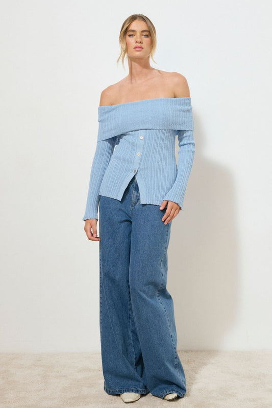 ETERNAL KNIT TOP BLUEBELL