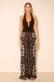 Nile Knit Top Black / Cream