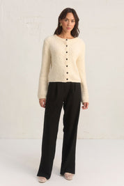 FABLE KNIT CARDIGAN CHALK