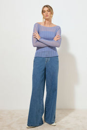REFLECTION KNIT TOP CORNFLOWER BLUE