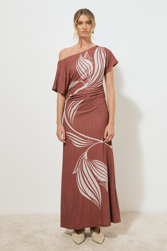 AFFAIR DRESS ROSE TAUPE