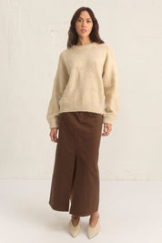 HERITAGE KNIT JUMPER CREAM