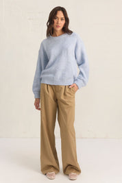 HERITAGE KNIT JUMPER CERULEAN