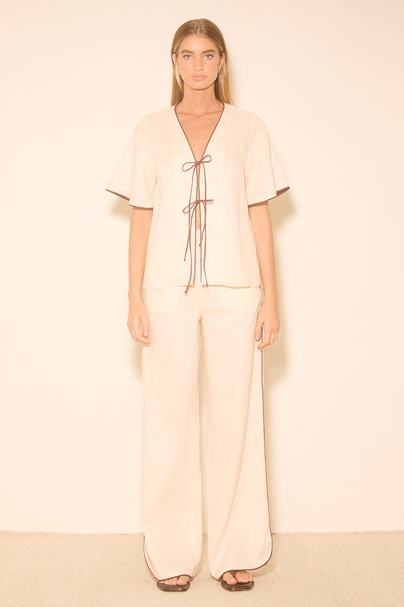 ALERIA TOP CREAM CONTRAST BIND