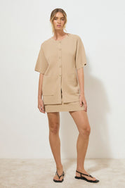 MEMOIR KNIT TOP STONE