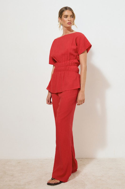LOTUS PANT ROSE RED