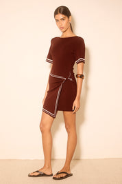 ESPLANADE KNIT MINI DRESS RAISIN