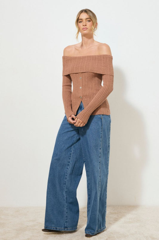 ETERNAL KNIT TOP HAZELNUT