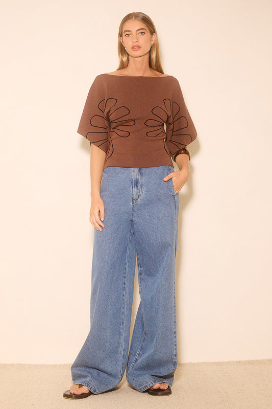 VENTURE KNIT TOP CACAO