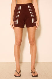 ESPLANADE KNIT SHORT RAISIN