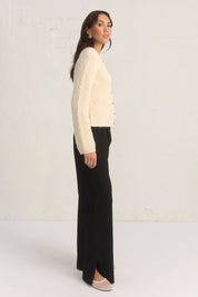 FABLE KNIT CARDIGAN CHALK