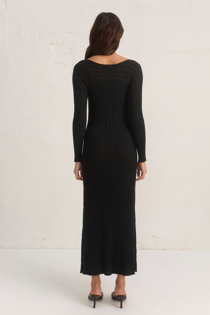 GENESIS KNIT DRESS - BLACK