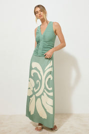 VESTIGE SKIRT JADE FLORAL