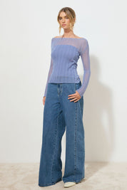 REFLECTION KNIT TOP CORNFLOWER BLUE