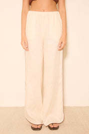 Aleria Pant Cream Contrast Bind