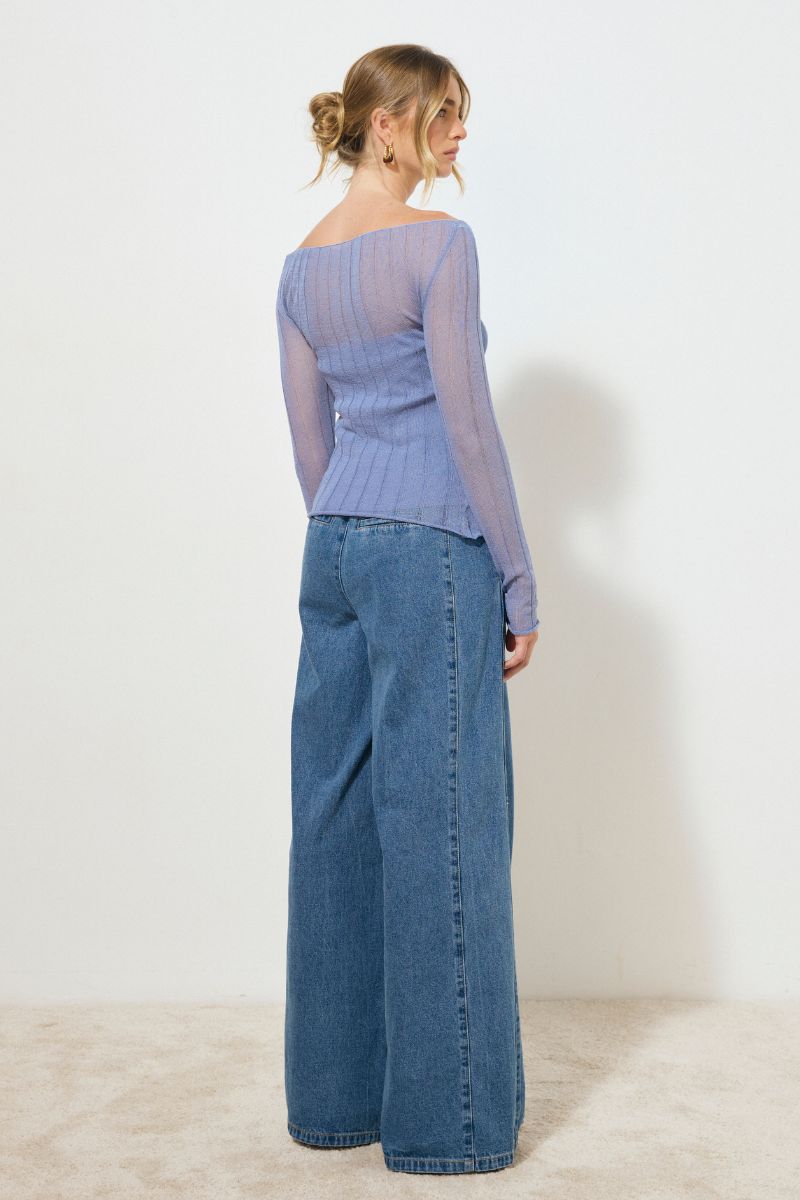 REFLECTION KNIT TOP CORNFLOWER BLUE