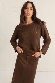 MYTH KNIT JUMPER COFFEE