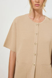 MEMOIR KNIT TOP STONE