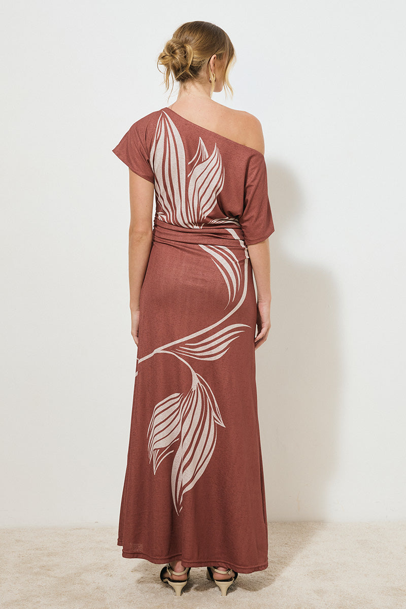 AFFAIR DRESS ROSE TAUPE