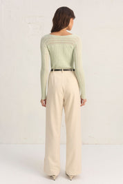 GENESIS KNIT TOP - SAGE